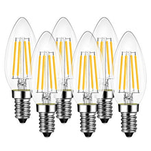 Carica l'immagine nel visualizzatore di Gallery, Lampadine di Filamento a LED E14 – 6,5 W C35 6.5W 2700K-6 Pezzi