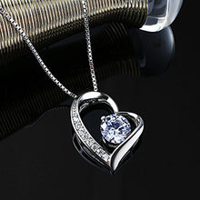 Carica l'immagine nel visualizzatore di Gallery, B.Catcher collana in argento con pendente a cuore d'argento e zircone cubico - Ilgrandebazar
