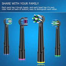 Carica l'immagine nel visualizzatore di Gallery, QLEBAO Testine Ricambio per Oral B Spazzolino Elettrico, 16 Pezzi Nero...