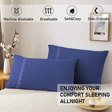 Carica l'immagine nel visualizzatore di Gallery, O'woda Set da 2 Federe in Microfibra 40 * 80 cm, Senza 40_x_80_cm, Blu Navy