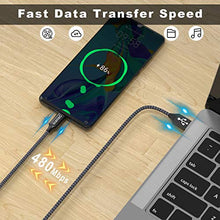 Carica l'immagine nel visualizzatore di Gallery, Cavo USB C, [4 Pezzi, 0.5m 1m 2m 3m] Nylon Intrecciato Tipo C di...