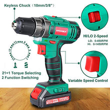 Carica l'immagine nel visualizzatore di Gallery, Trapano Avvitatore Batteria 12V, HYCHIKA a 30N .m Mas,...