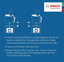 Carica l'immagine nel visualizzatore di Gallery, Bosch MCM3501M MultiTalent 3-Robot da Cucina Compatto, 800 W, Plastica,...