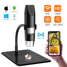 Carica l'immagine nel visualizzatore di Gallery, SKYBASIC Microscopio Digitale WiFi, Tascabile Fotocamera USB Nero