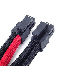 Carica l'immagine nel visualizzatore di Gallery, Silverstone SST-PP07-EPS8BR - Cavo Estensione sleevato EPS 8pin a nero-rosso