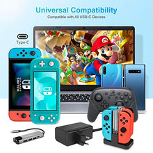 Carica l'immagine nel visualizzatore di Gallery, Caricabatterie per Nintendo Switch / Lite, innoAura Type-C Adattatore...