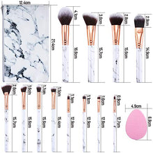 Carica l'immagine nel visualizzatore di Gallery, Pennelli Make Up Start Makers12Pcs Set di Per Trucco in Marmo 12PCS
