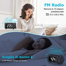 Carica l'immagine nel visualizzatore di Gallery, Liorque Sveglia con Proiettore Digitale da Comodino FM Radiosveglia...