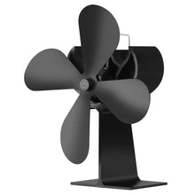 Carica l'immagine nel visualizzatore di Gallery, JOYOOO Ventilatore da camino,Ventola termica a 4 pale per Big leaf, Nero - Ilgrandebazar