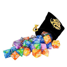 Carica l'immagine nel visualizzatore di Gallery, CiaraQ 42 Pièces Polyédrique Dés Jeux De Role Donjons et Dragons D&amp;D Dice,...