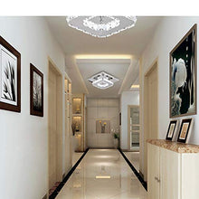 Carica l'immagine nel visualizzatore di Gallery, Plafoniera Lampada cristallo lampada da soffitto acciaio inossidabile LED...