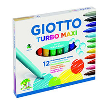 Carica l'immagine nel visualizzatore di Gallery, Giotto 454000 Turbo Pennarelli, Maxi Punta Larga, 5 mm, Confezione da... - Ilgrandebazar