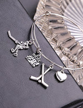 Carica l'immagine nel visualizzatore di Gallery, Bracciale rigido per ragazze, in acciaio inossidabile, con charm a forma di... - Ilgrandebazar