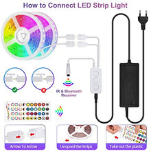 Carica l'immagine nel visualizzatore di Gallery, 20M Bluetooth Striscia LED RGB 5050 600LEDs, 40 Tasti Telecomando,...