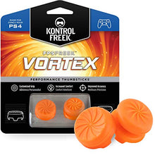 Carica l'immagine nel visualizzatore di Gallery, KontrolFreek FPS Freek Vortex per Controller PlayStation 4 (PS4) | Performance Thumbsticks Copri Joystick di Gioco | 1 levetta convessa alta, 1 levetta concava di media altezza | Arancione
