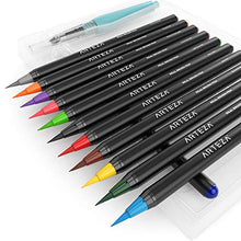 Carica l'immagine nel visualizzatore di Gallery, Arteza Pennarelli Acquerello Professionali Da Disegno Brush Pen, Set 12... - Ilgrandebazar