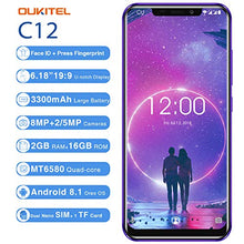 Carica l'immagine nel visualizzatore di Gallery, OUKITEL C12 Smartphone, 6.18" 3G Telefono Cellulari Sbloccato, 19:9 Viola - Ilgrandebazar