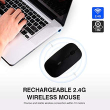 Carica l'immagine nel visualizzatore di Gallery, INPHIC Mouse Wireless Ricaricabile, Ottico Mini Silenzioso Nero magico