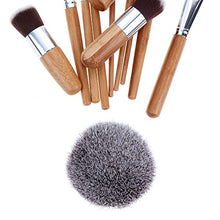 Carica l'immagine nel visualizzatore di Gallery, Rovtop Set 11 Pennelli per Trucco Professionali di Bambù con 1 Spugnetta...