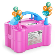 Carica l'immagine nel visualizzatore di Gallery, Dr.meter Pompa a Palloncino Gonfiabile, Elettrica di Rosa + Blu