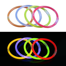 Carica l'immagine nel visualizzatore di Gallery, Vicloon 100 Pezzi Braccialetti Luminosi Fluorescenti Glow Stick,Colori Glow2