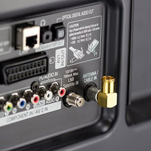 Carica l'immagine nel visualizzatore di Gallery, deleyCON Angolo d'angolo IEC 90° Connettore SET Placcato Oro 2 Pezzi - Ilgrandebazar