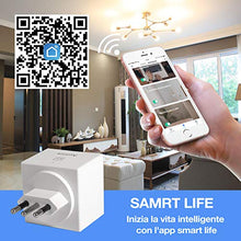 Carica l'immagine nel visualizzatore di Gallery, Presa Alexa Aunics Smart, Italiana 2 Pezzi Compatibile con Alexa...
