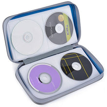 Carica l'immagine nel visualizzatore di Gallery, Porta CD,Coofit Custodie CD/DVD Borsa CD Wallet Protettiva Portatile di blu