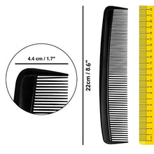 Carica l'immagine nel visualizzatore di Gallery, 20 Pezzi Pettini Parrucchiere - 22 cm Nero Barbiere Pettine con Denti Larghi... - Ilgrandebazar