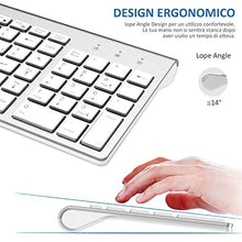 Carica l'immagine nel visualizzatore di Gallery, Tastiera Wireless Layout Italiano e Mouse, Fenifox Mouse Bianco