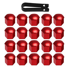 Carica l'immagine nel visualizzatore di Gallery, KKmoon Copriruota per Auto, 20 Pezzi Tappi Dado da 17 mm Universali Rosso
