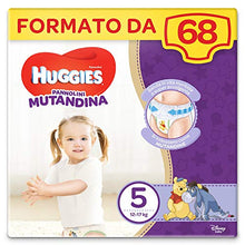 Carica l'immagine nel visualizzatore di Gallery, Huggies Pannolino Mutandina, Taglia 5 (12-17 Kg), 2 Pacchi da 34 Pezzi
