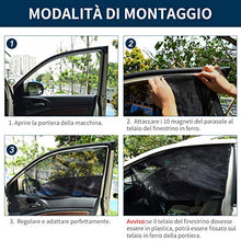 Carica l'immagine nel visualizzatore di Gallery, Uarter Tendine Parasole Auto Bambini Ventose Magnetica Finestrini Nero