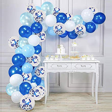 Carica l'immagine nel visualizzatore di Gallery, HiQuaty Palloncini Coriandoli Blu Royal, per Feste e Bianco...
