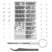 Carica l'immagine nel visualizzatore di Gallery, Kit Riparazione Occhiali con viti 1000 pz Micro Dadi e pinzette e cacciavite... - Ilgrandebazar