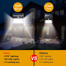 Carica l'immagine nel visualizzatore di Gallery, Luce Solare Esterno, Trswyop 82 LED Lampada con Sensore di Movimento... - Ilgrandebazar