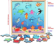 Carica l'immagine nel visualizzatore di Gallery, TOWO Gioco da Pesca in Legno Magnetico – include 15 Sagome con... - Ilgrandebazar