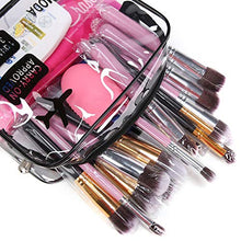 Carica l'immagine nel visualizzatore di Gallery, 2Pcs Beauty Case da Viaggio, Cosmetici Trousse Trasparente, Kit Aereo Nero