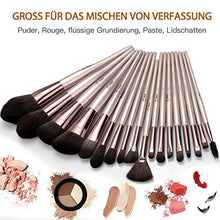 Carica l'immagine nel visualizzatore di Gallery, Bestope Pennelli Make Up,Set di 18 da Trucco Champagne Gold