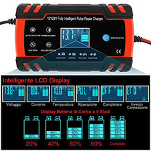 Carica l'immagine nel visualizzatore di Gallery, InThoor Mantenitore di Carica Auto 12V/24V 8A, Intelligente Automatico... - Ilgrandebazar