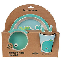 Carica l'immagine nel visualizzatore di Gallery, BIOZOYG Set da Cucina in bambù per Bambini 5 Pezzi Motivo: Balena I - Ilgrandebazar