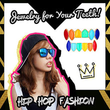 Carica l'immagine nel visualizzatore di Gallery, "Rainbow Grillz with Fangs for Mouth Top Bottom Hip Hop Teeth Grills for... - Ilgrandebazar