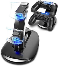 Carica l'immagine nel visualizzatore di Gallery, Keyixing PS4 Dual Controller USB Docking Station con indicatore LED per PS4...