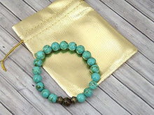 Carica l'immagine nel visualizzatore di Gallery, Bracciale da uomo Thurcolas in perle di turchese ricostituite e di... - Ilgrandebazar