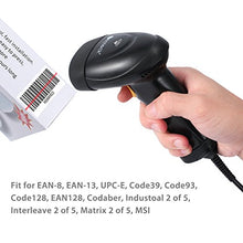 Carica l'immagine nel visualizzatore di Gallery, Neoteck Barcode Scanner USB Lettore Codice a Barre Automatico con Lungo Nero