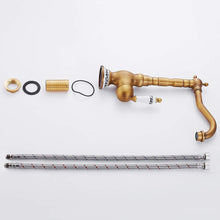 Carica l'immagine nel visualizzatore di Gallery, Miscelatore Rubinetto Antico Monocomando per Lavabo Alto da Ottone - Ilgrandebazar