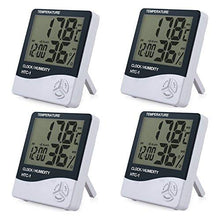 Carica l'immagine nel visualizzatore di Gallery, ESYNiC 4PZ 3 in 1 Igrometro Termometro Digitale con Display LCD 4pz Nero - Ilgrandebazar