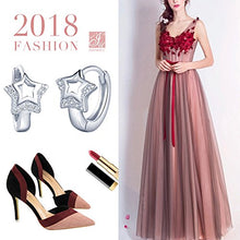 Carica l'immagine nel visualizzatore di Gallery, Infinite U - Orecchini a cerchio, alla moda, con stelle vuote all’interno,... - Ilgrandebazar