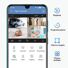 Carica l'immagine nel visualizzatore di Gallery, TP-Link Telecamera Wi-Fi Interno, Videocamera sorveglianza 1080P, Visione... - Ilgrandebazar