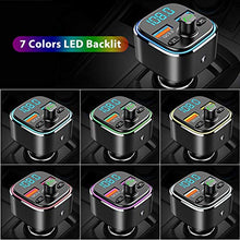 Carica l'immagine nel visualizzatore di Gallery, Nulaxy Trasmettitore FM Bluetooth V5.0-7 LED Controluce Wireless Nero